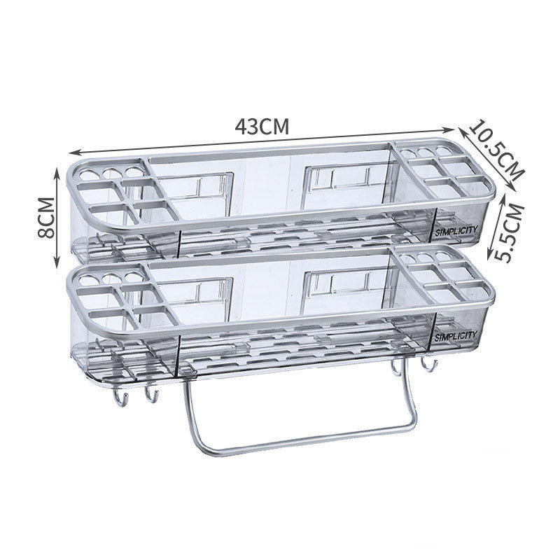 Bathroom Shelf With Towel Bar