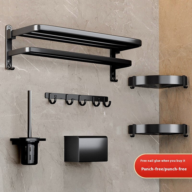 Towel Rack Black Bathroom