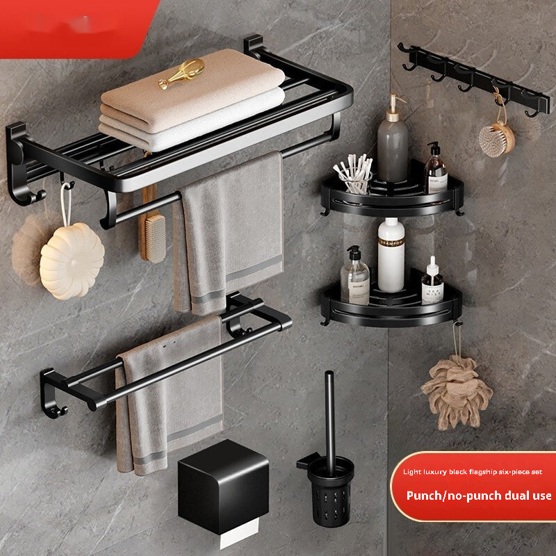 Towel Rack Black Bathroom
