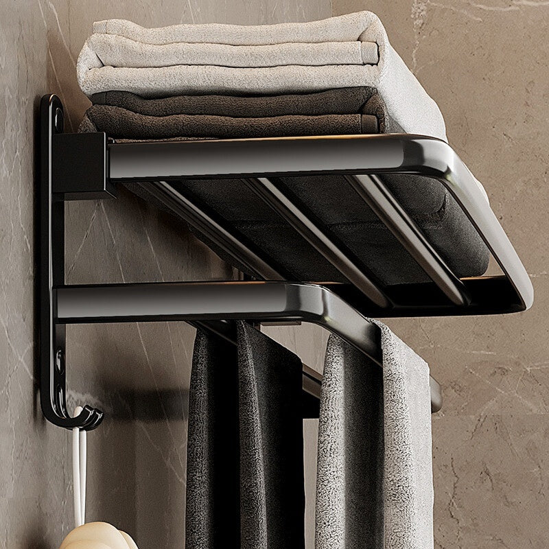 Towel Rack Black Bathroom