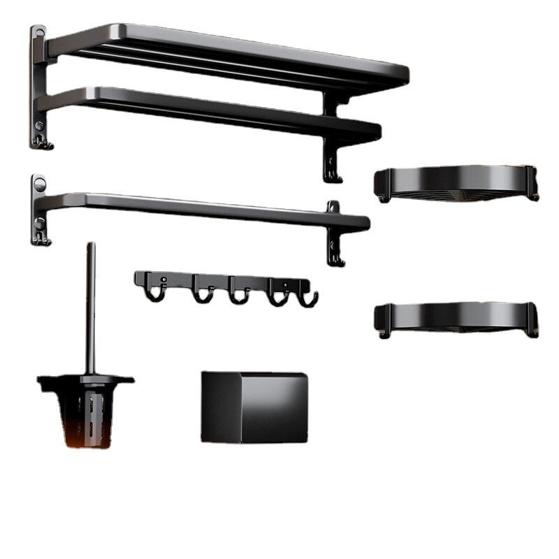 Towel Rack Black Bathroom